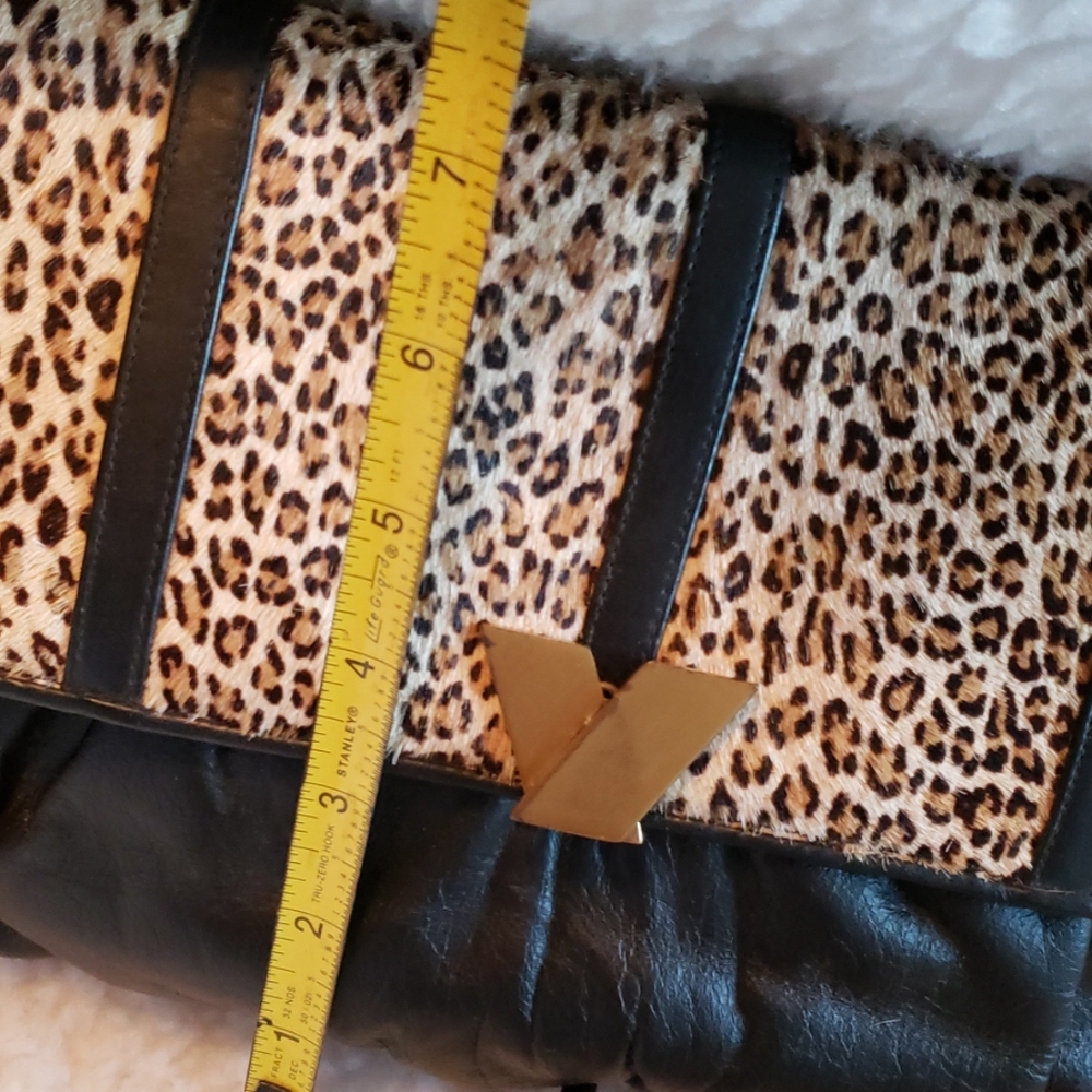Vintage Lisette leather and fur handbag - Picture 7 of 8